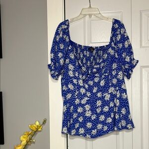 Floral Blue Women's Top